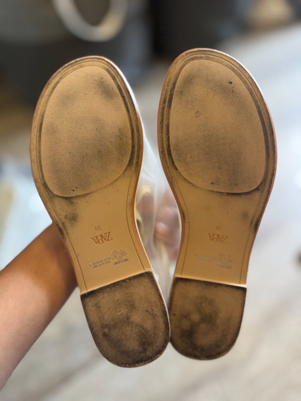 SOLD Zara White Slingback Flats Women’s Size 39 (US 8) GUC - Picture 3 of 3